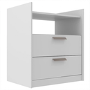 MESA DE CABECEIRA MAMBEL VENETO 2 GAVETAS BRANCO