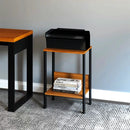 MESA DALLA COSTA F14 JPF AUXILIAR INDUSTRIAL 40X44 CM COR: FREIJO/PRETO